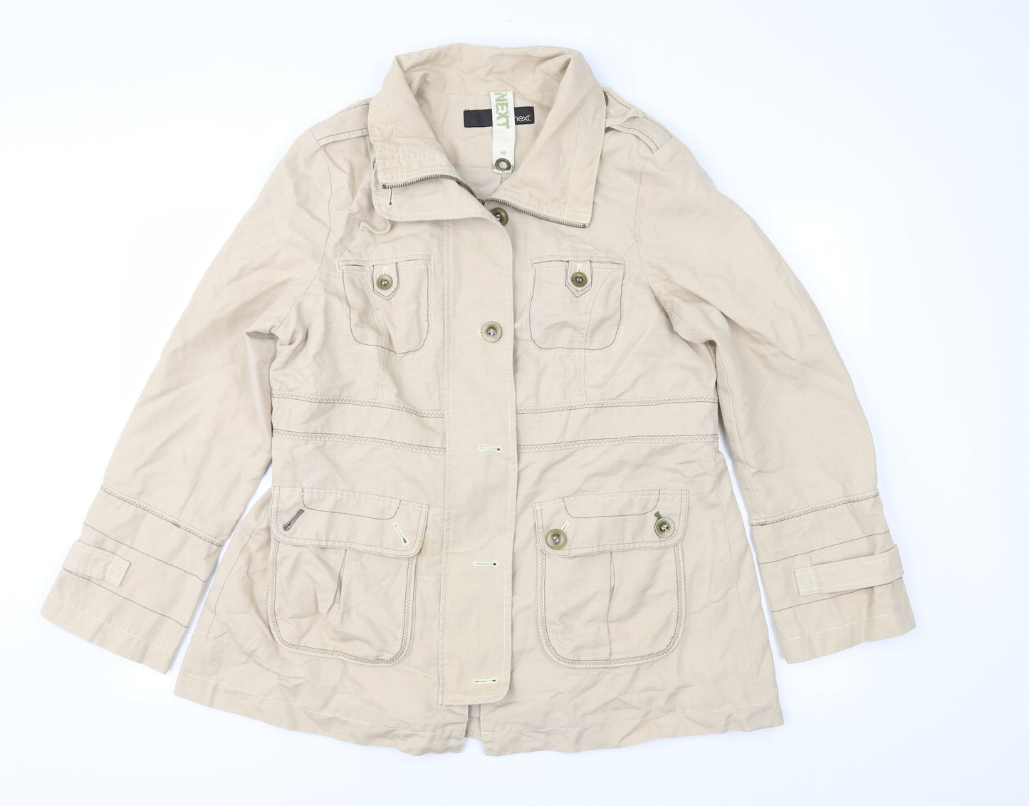 NEXT Womens Beige   Jacket Coat Size 16