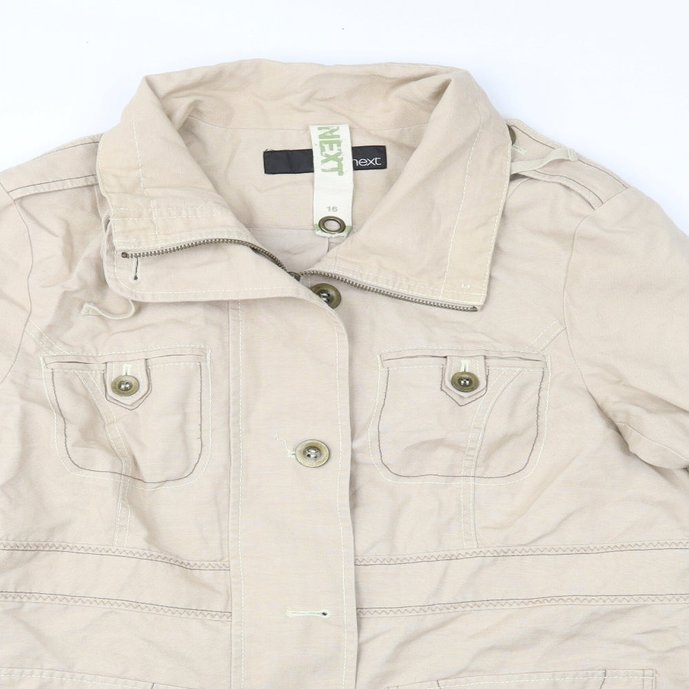NEXT Womens Beige   Jacket Coat Size 16