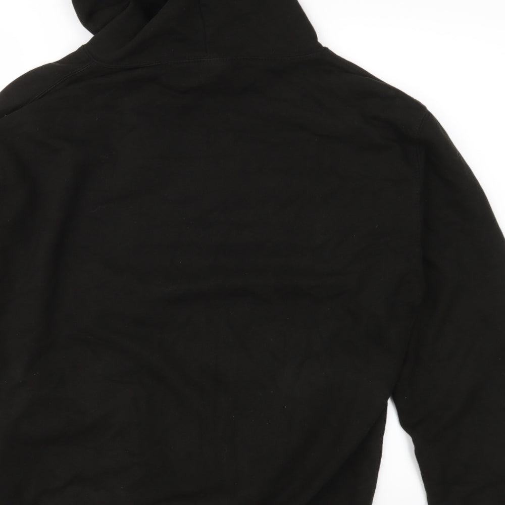 Awdis Mens Black  Jersey Pullover Hoodie Size M  - The Luka State