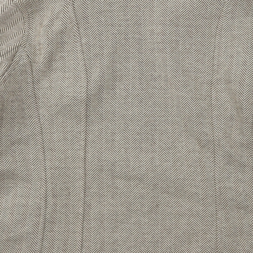 Marks and Spencer Womens Brown Herringbone Fleece Jacket Coat Size 16