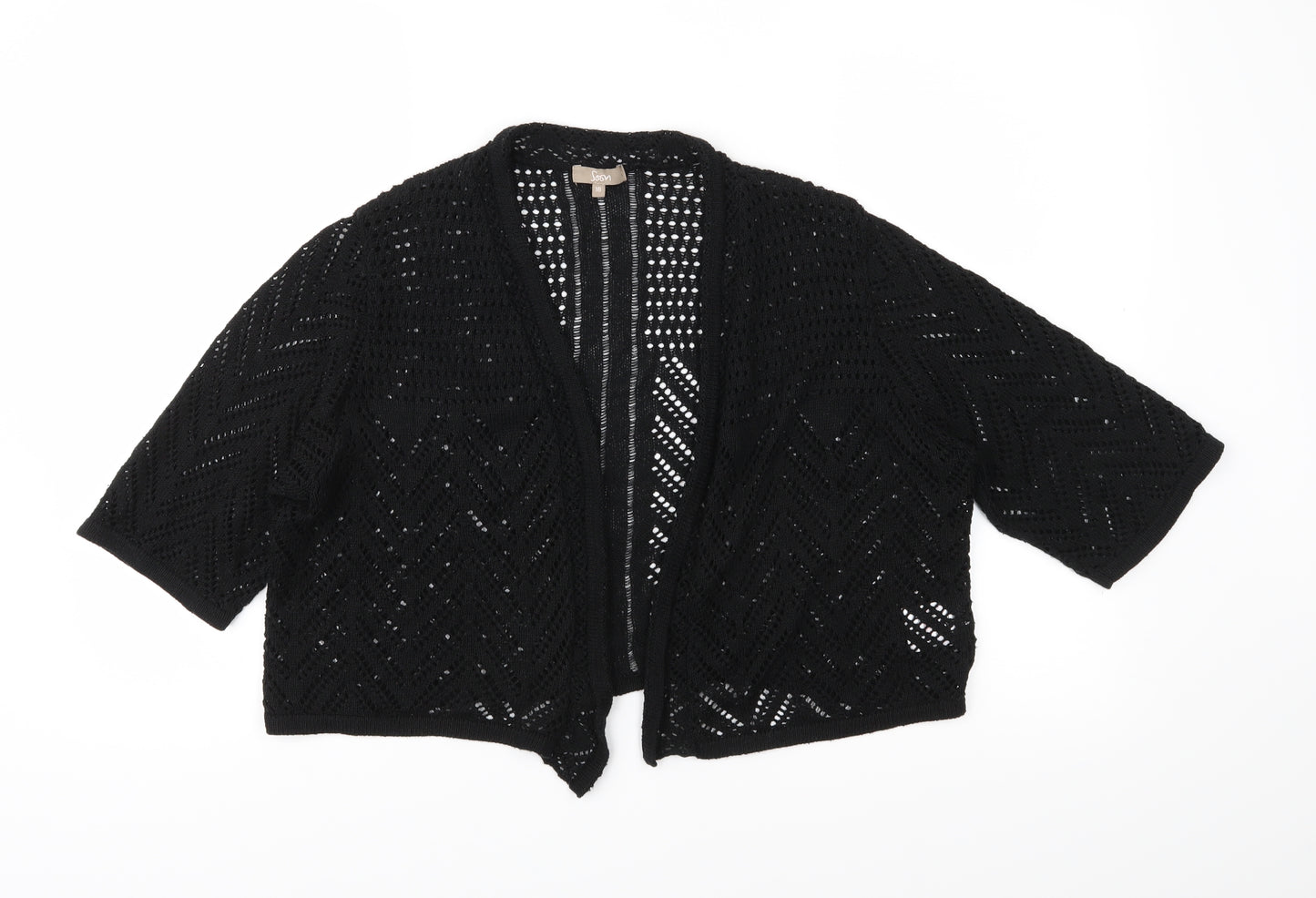 Soon Womens Black  Knit Cardigan Jumper Size 18