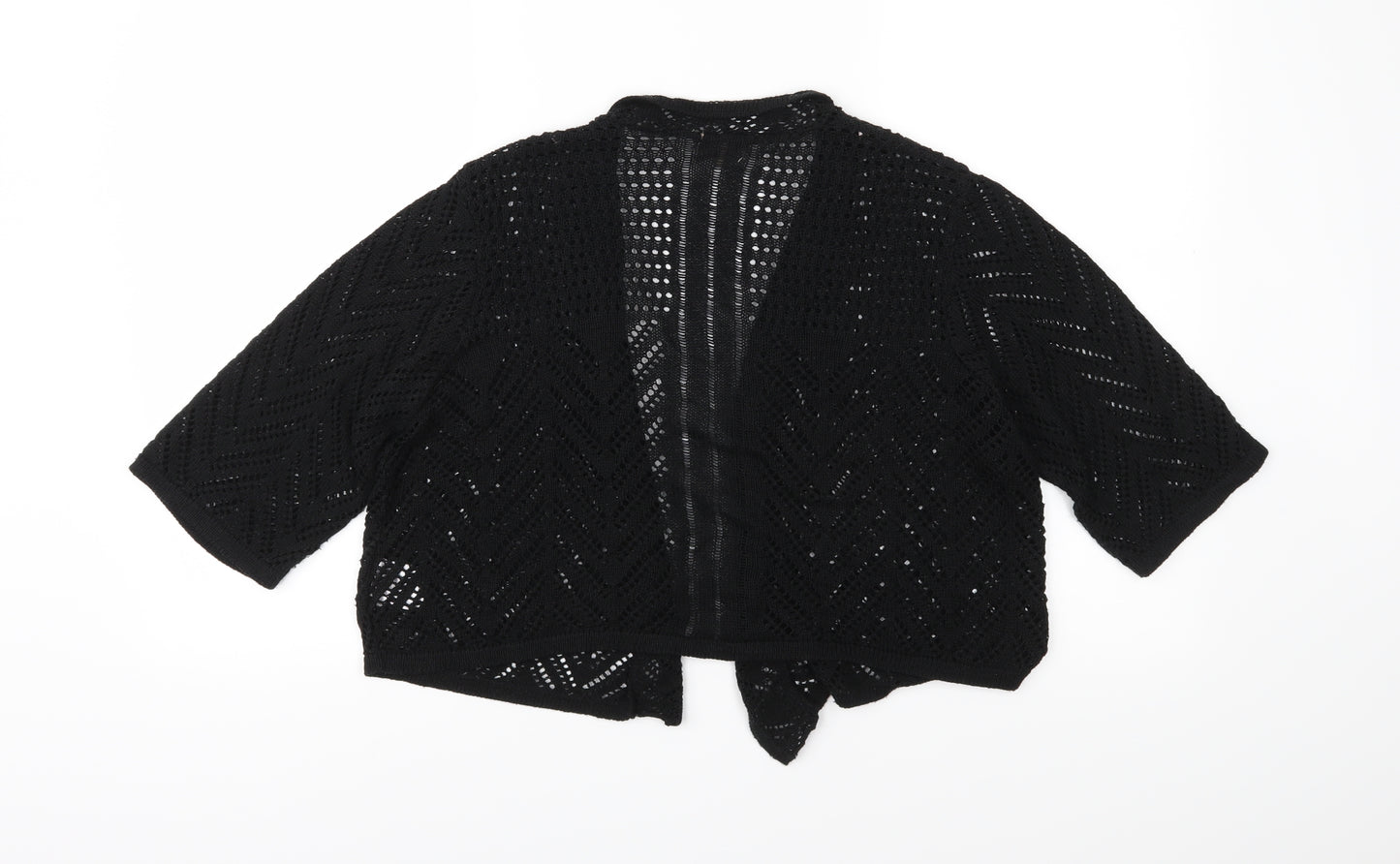 Soon Womens Black  Knit Cardigan Jumper Size 18