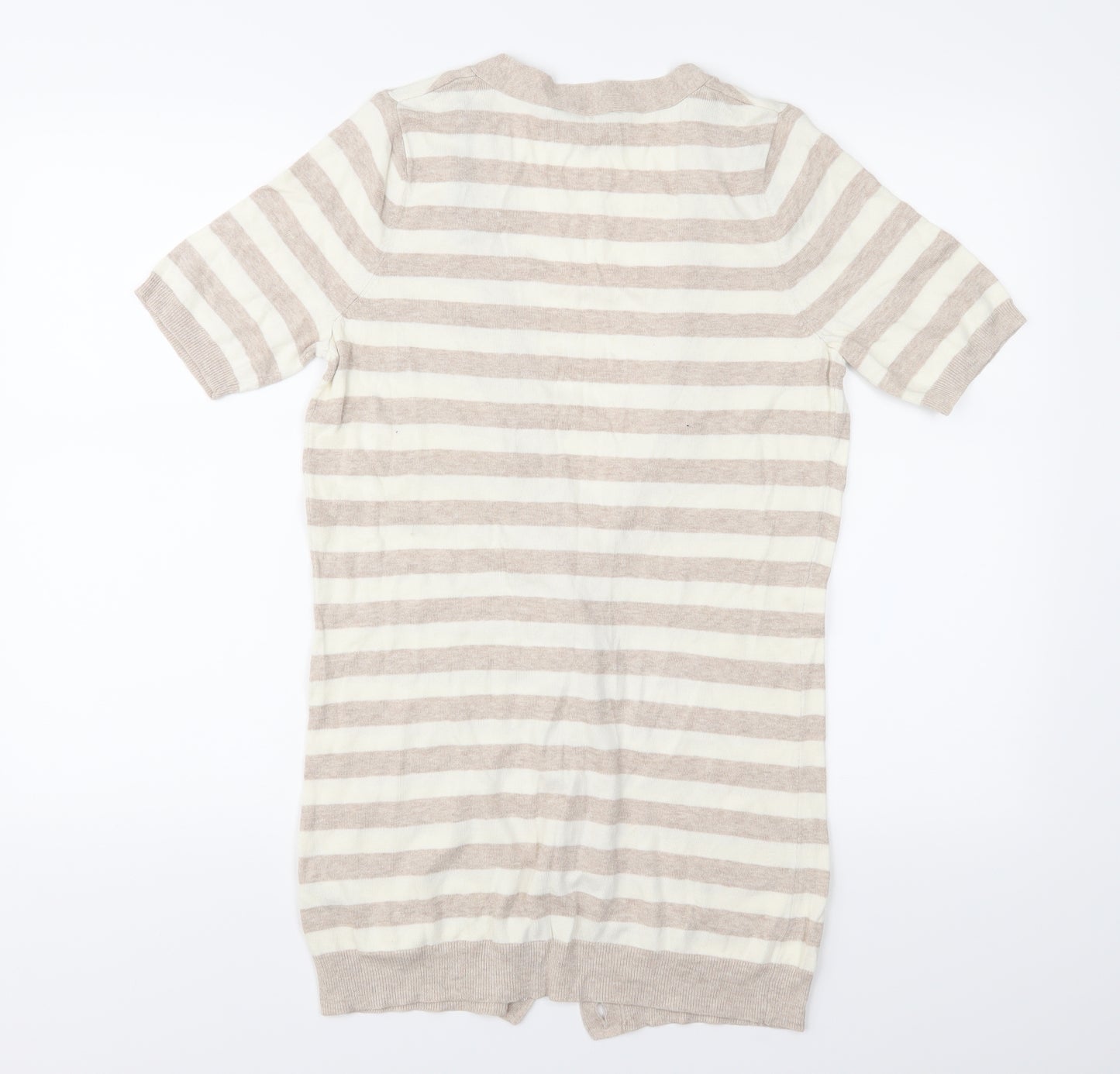 Dorothy Perkins Womens Brown Striped Knit Cardigan Jumper Size 12