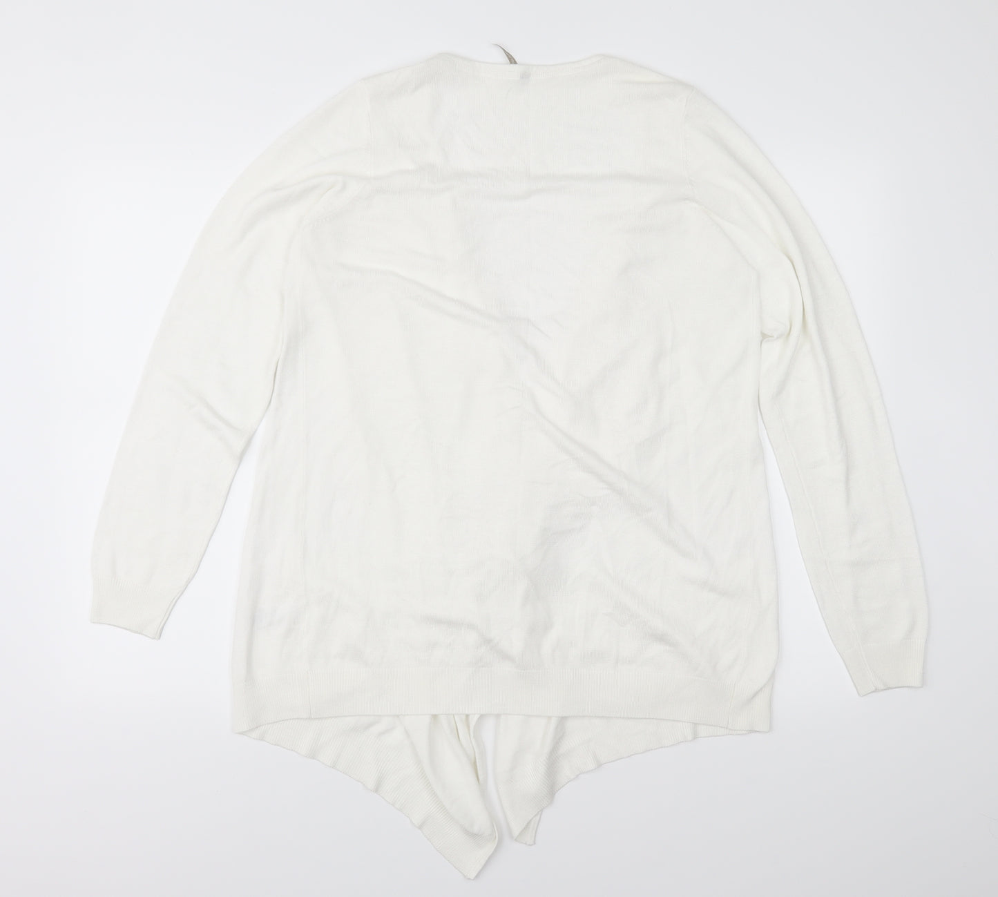 Anthology Womens White  Knit Cardigan Jumper Size 12