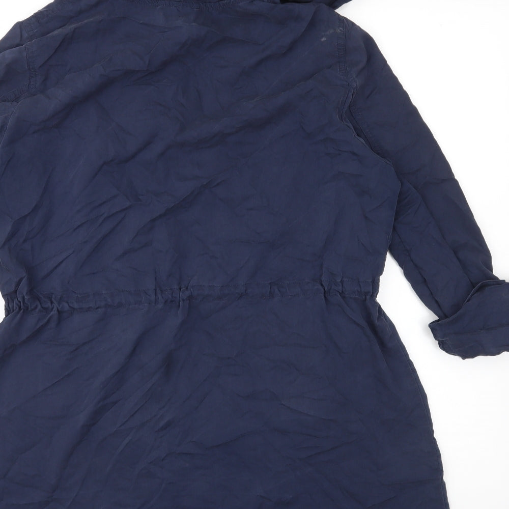 Divided Womens Blue   Overcoat Coat Size 10