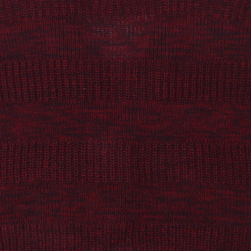Papaya Womens Red  Knit Cardigan Jumper Size M