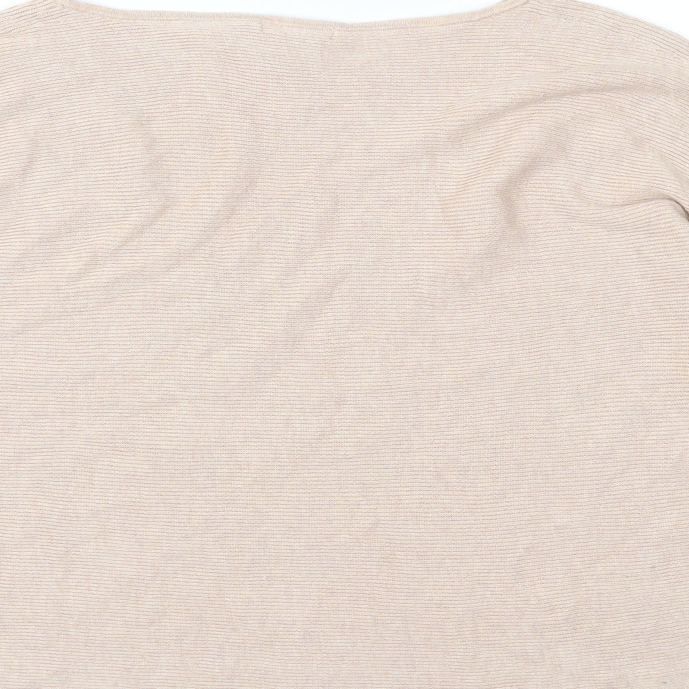 H&M Womens Beige  Knit Pullover Jumper Size L