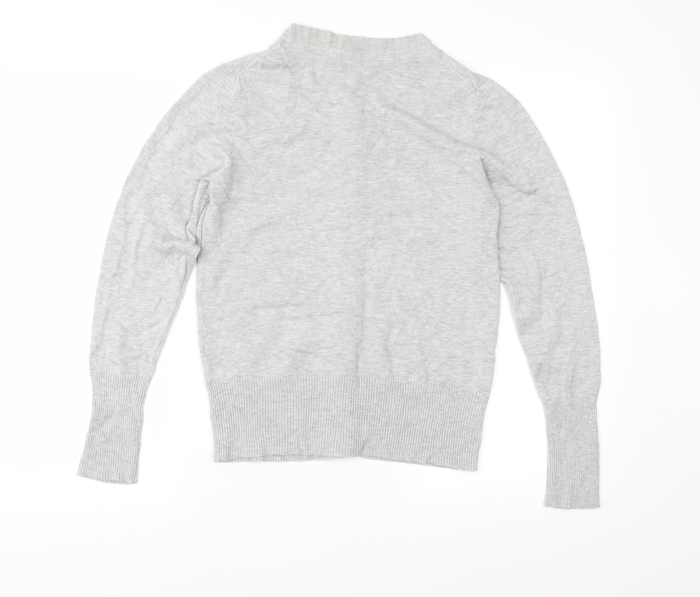 Carla F Womens Grey  Knit Cardigan Jumper Size S