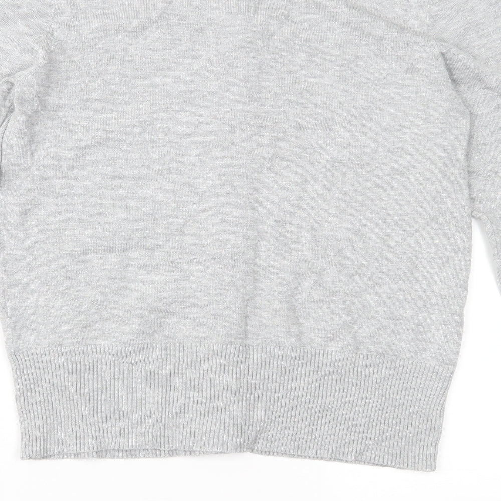 Carla F Womens Grey  Knit Cardigan Jumper Size S