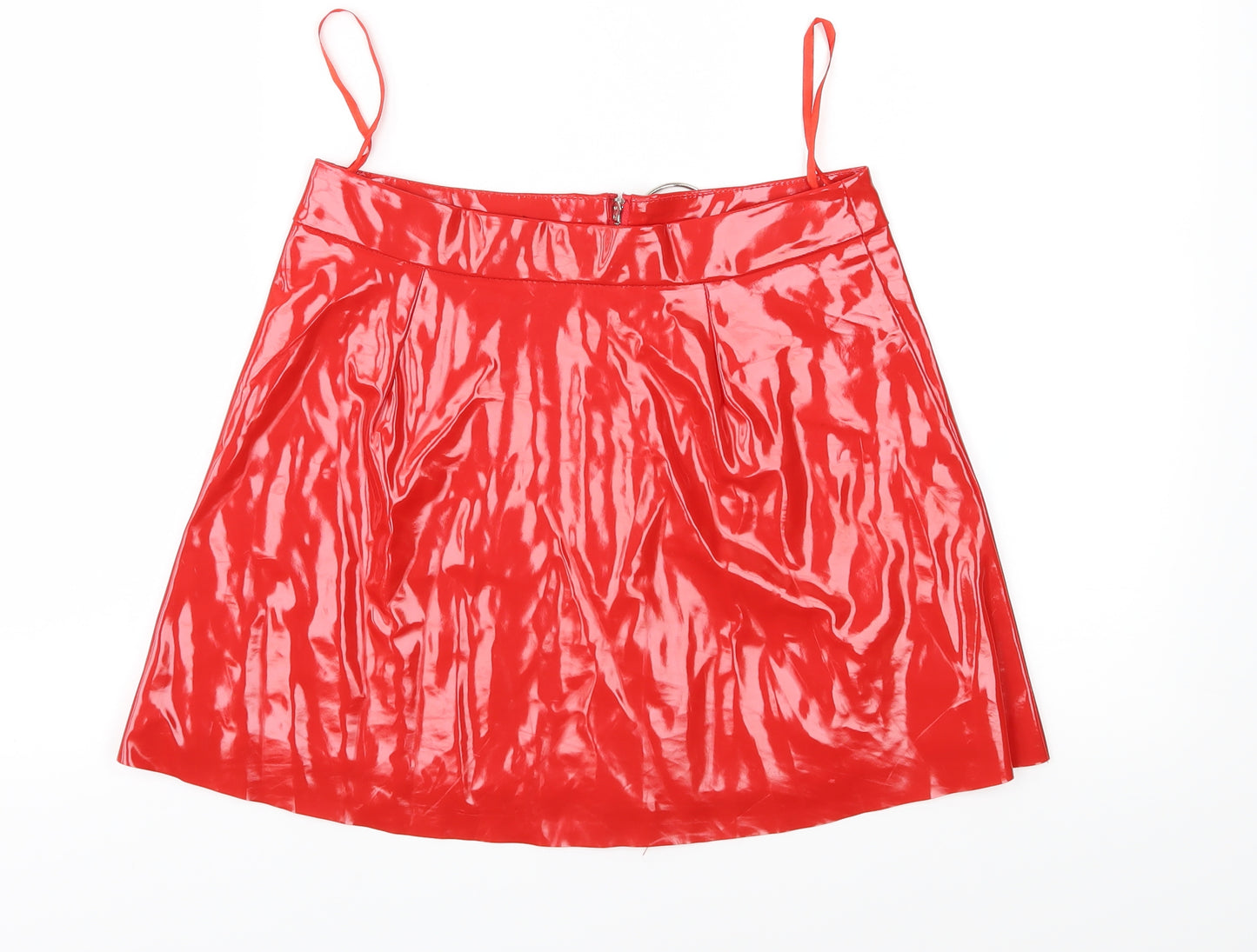 PRETTYLITTLETHING Womens Red   A-Line Skirt Size 10