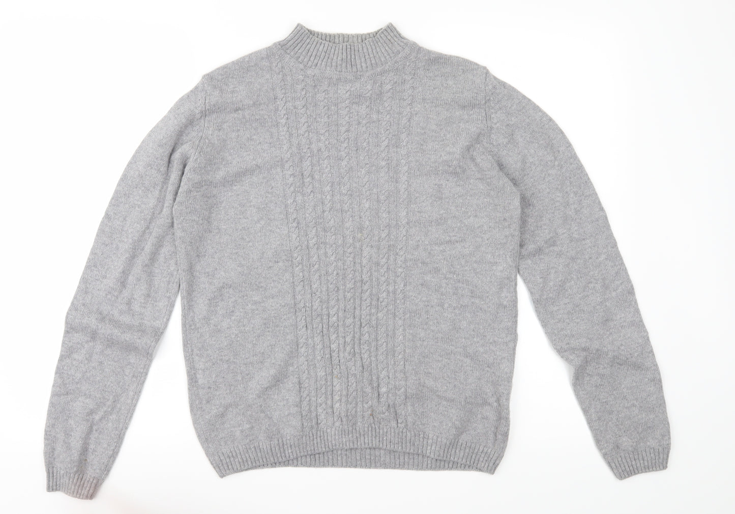 EWM Womens Grey  Knit Pullover Jumper Size S