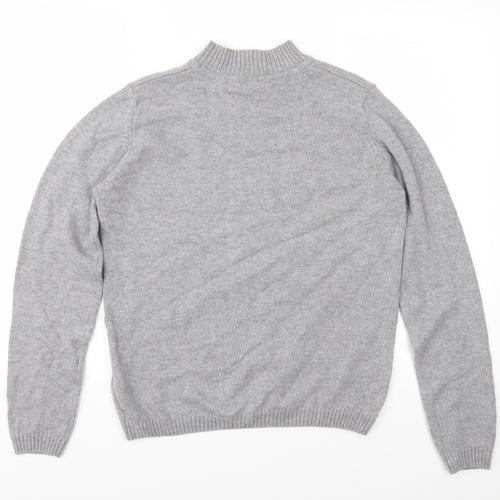 EWM Womens Grey  Knit Pullover Jumper Size S