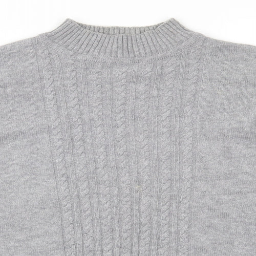 EWM Womens Grey  Knit Pullover Jumper Size S
