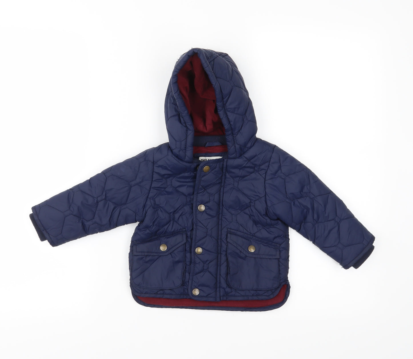 Marks and Spencer Boys Blue   Anorak Coat Size 9-12 Months