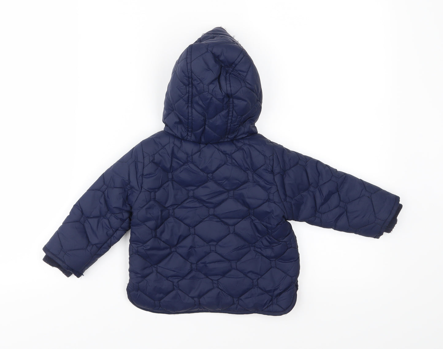 Marks and Spencer Boys Blue   Anorak Coat Size 9-12 Months