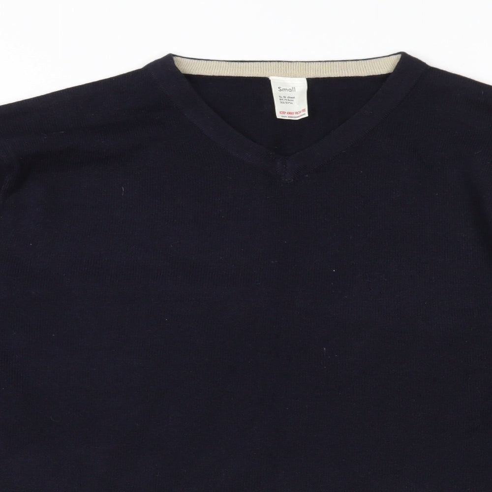 F&F Mens Blue  Knit Pullover Jumper Size S