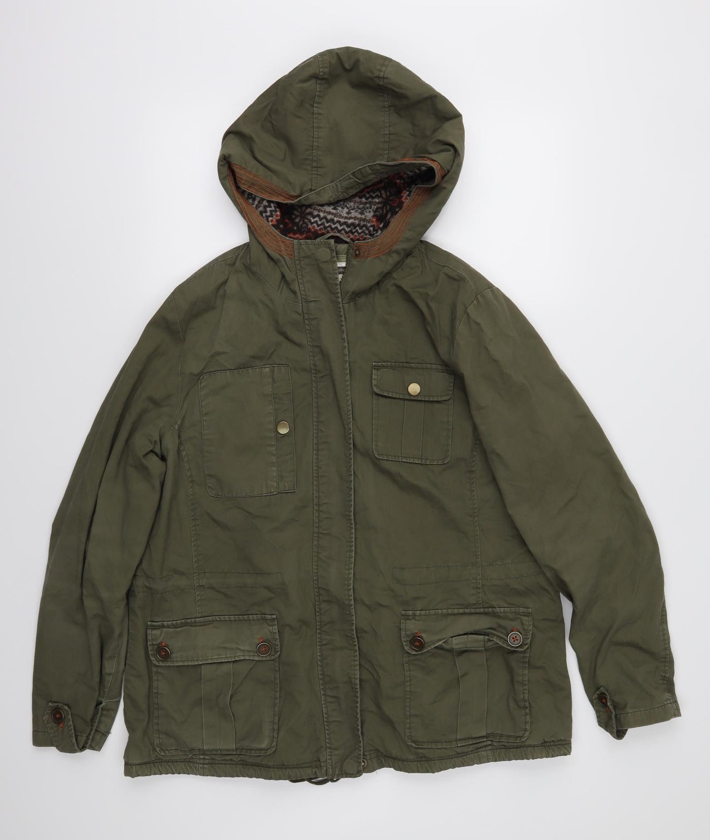 New Look Womens Green   Parka Coat Size 16