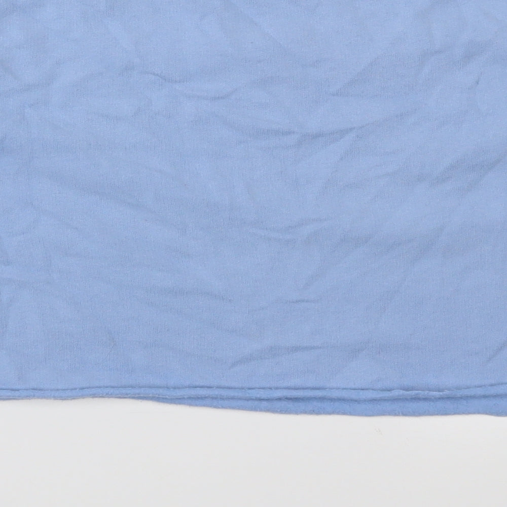 Miss Selfridge Womens Blue  Jersey Pullover Sweatshirt Size 8  - Cropped