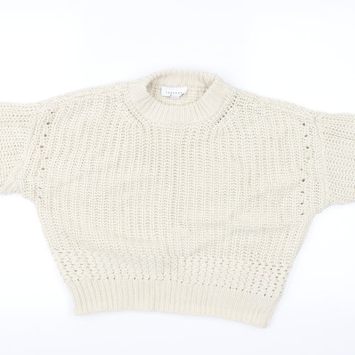 Topshop Womens Ivory   Pullover Jumper Size XS