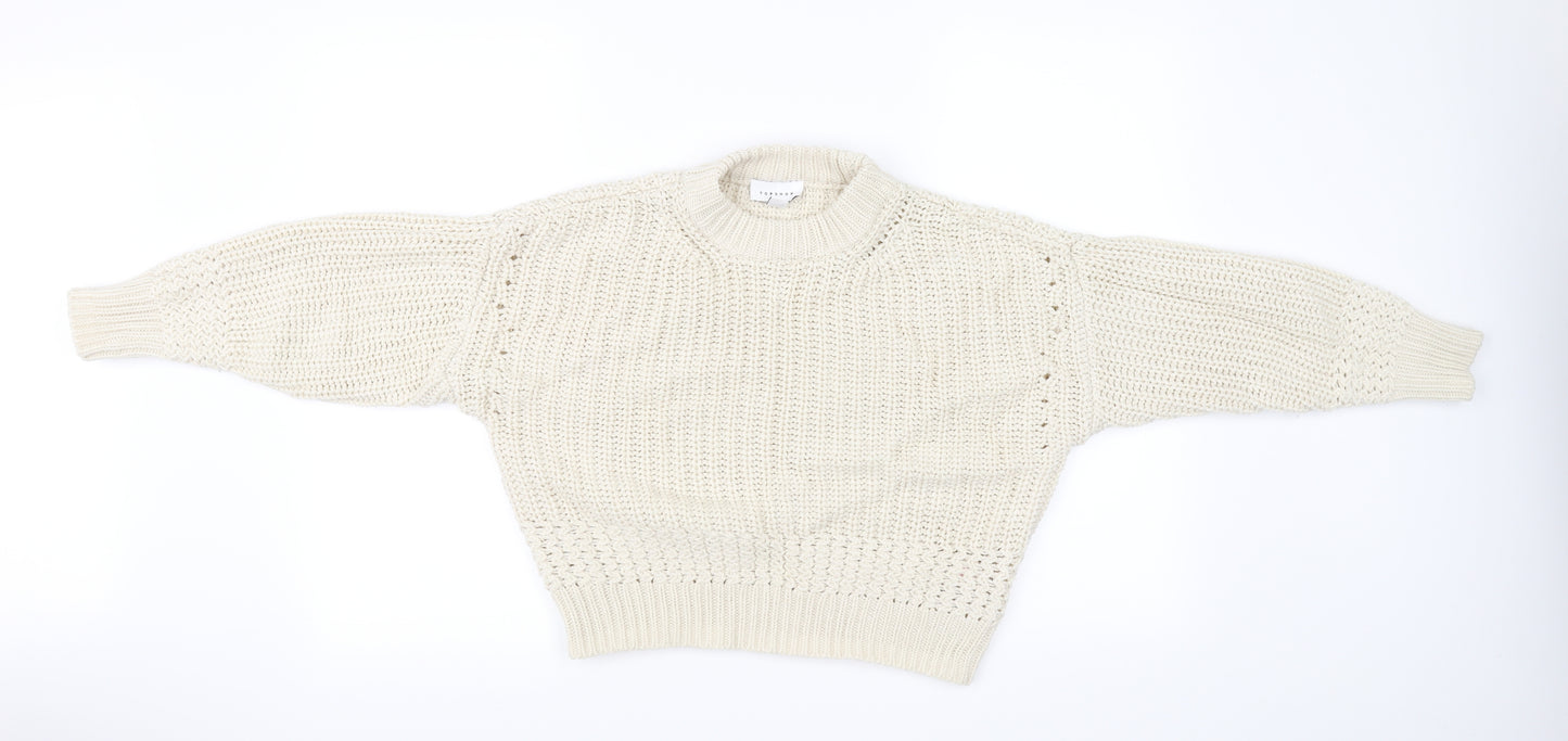 Topshop Womens Ivory   Pullover Jumper Size XS