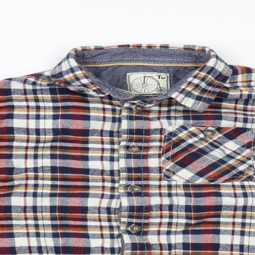 TU Boys Red Check  Basic Button-Up Size 11 Years