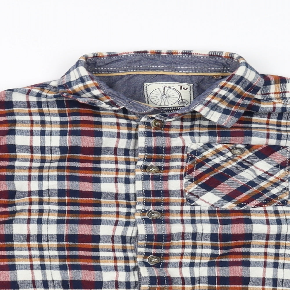 TU Boys Red Check  Basic Button-Up Size 11 Years