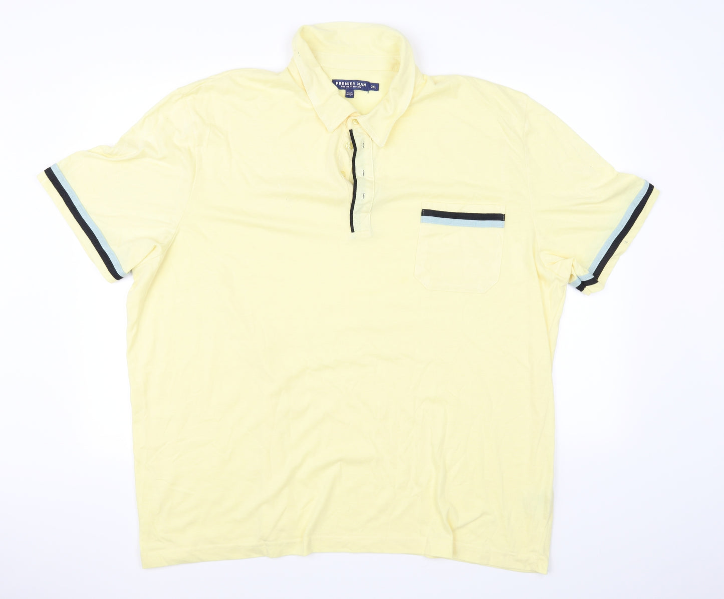 PREMIER MAN   Mens Yellow    Polo Size 2XL