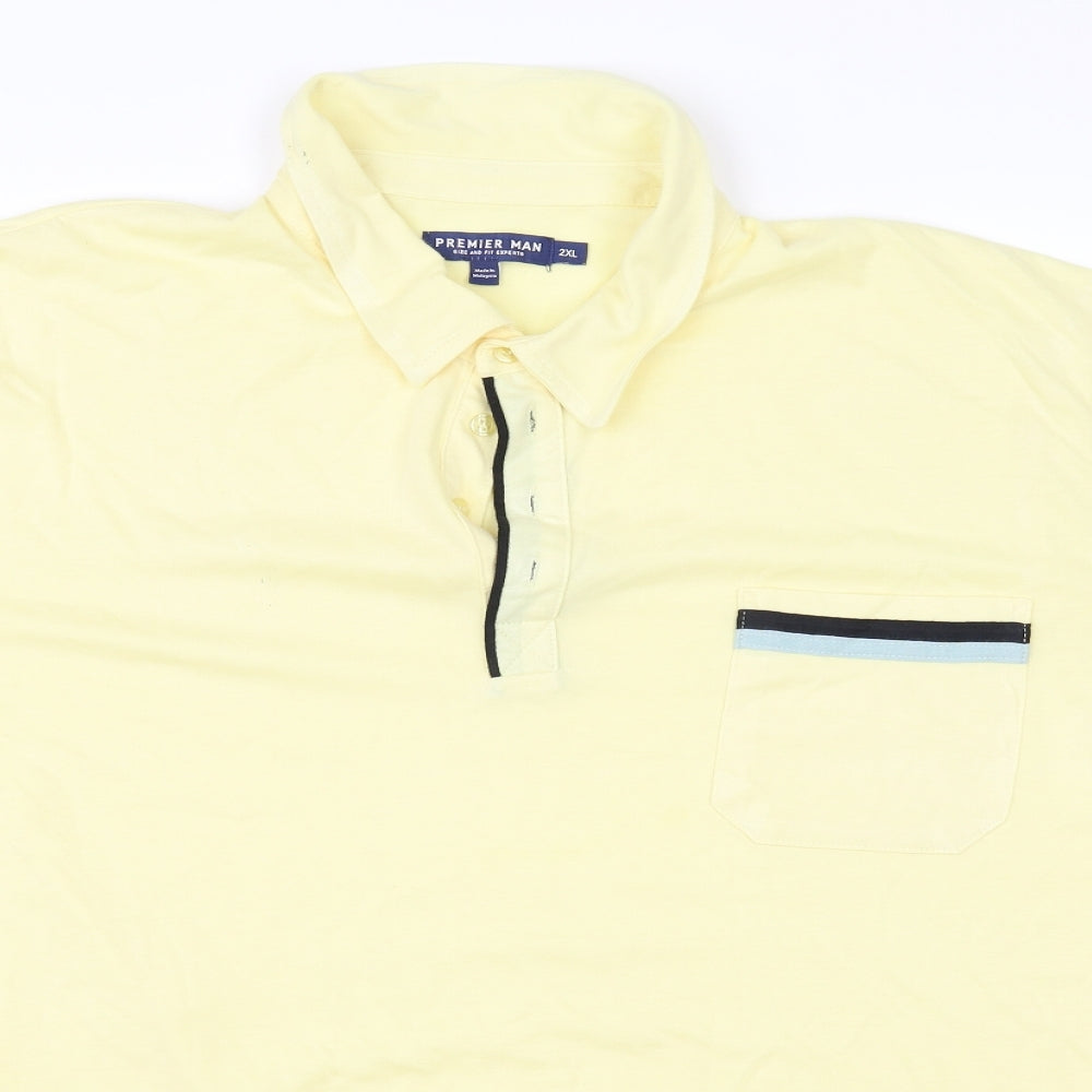 PREMIER MAN   Mens Yellow    Polo Size 2XL