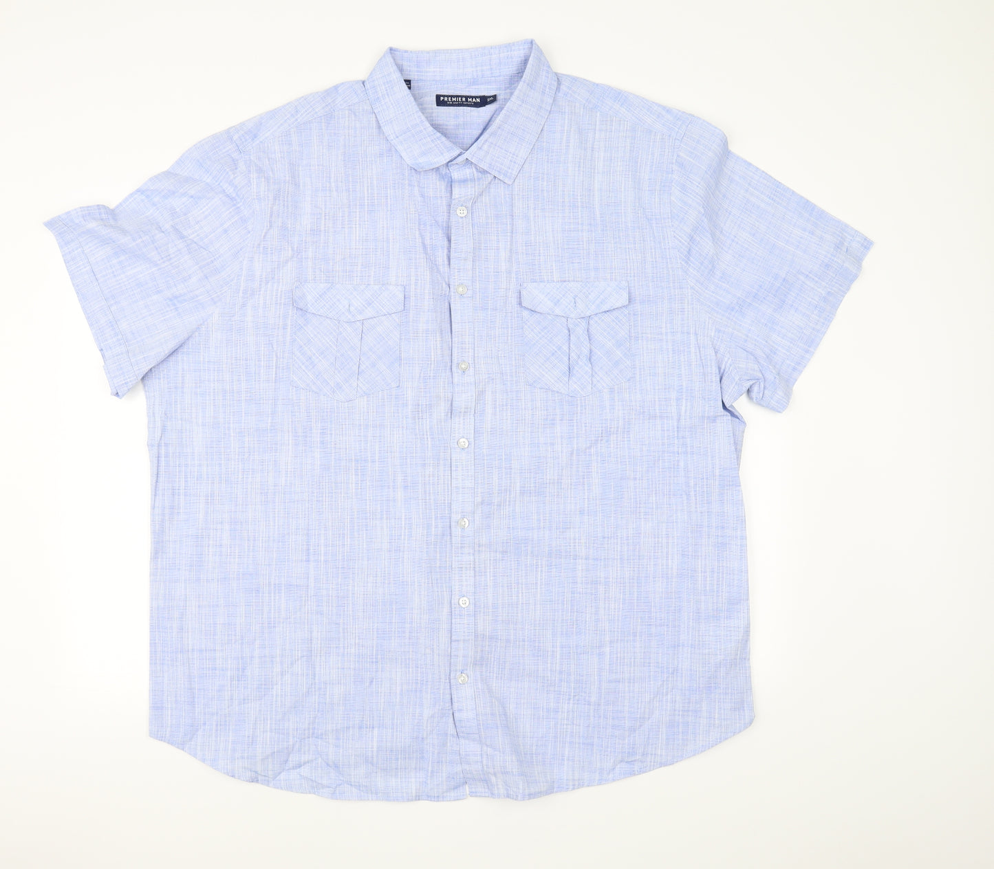 PREMIER MAN  Mens Blue    Dress Shirt Size 2XL