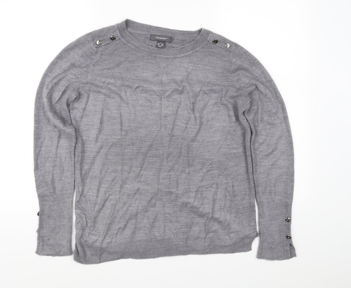 Primark Womens Grey   Pullover Jumper Size S
