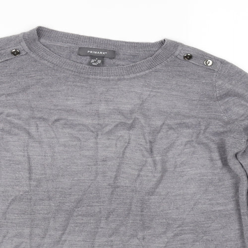 Primark Womens Grey   Pullover Jumper Size S