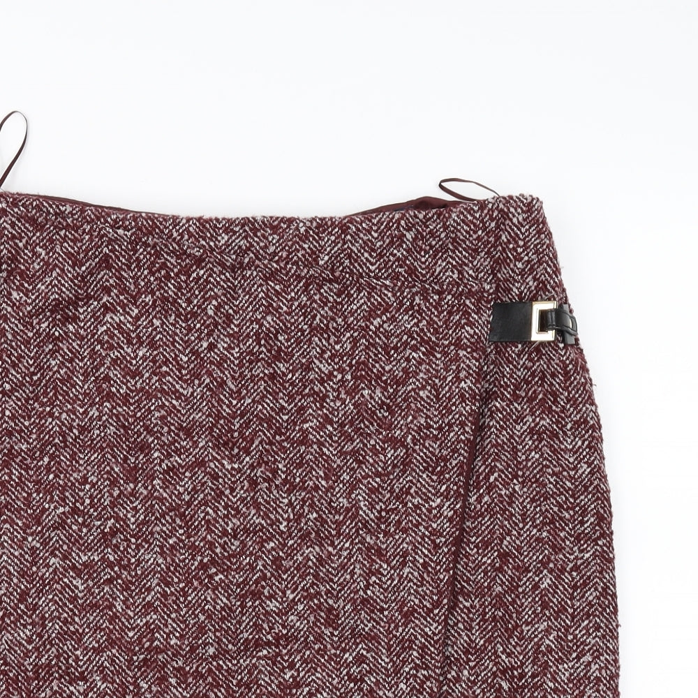 Marks and Spencer Womens Red   A-Line Skirt Size 14