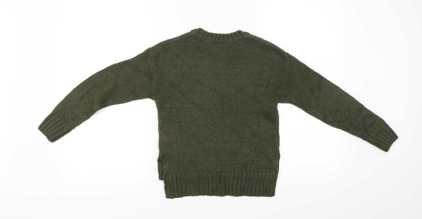 New Look Girls Green   Pullover Jumper Size 9 Years