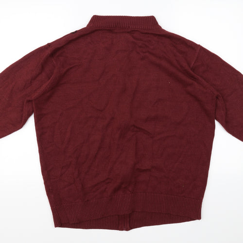 Damart Mens Red   Full Zip Jumper Size L