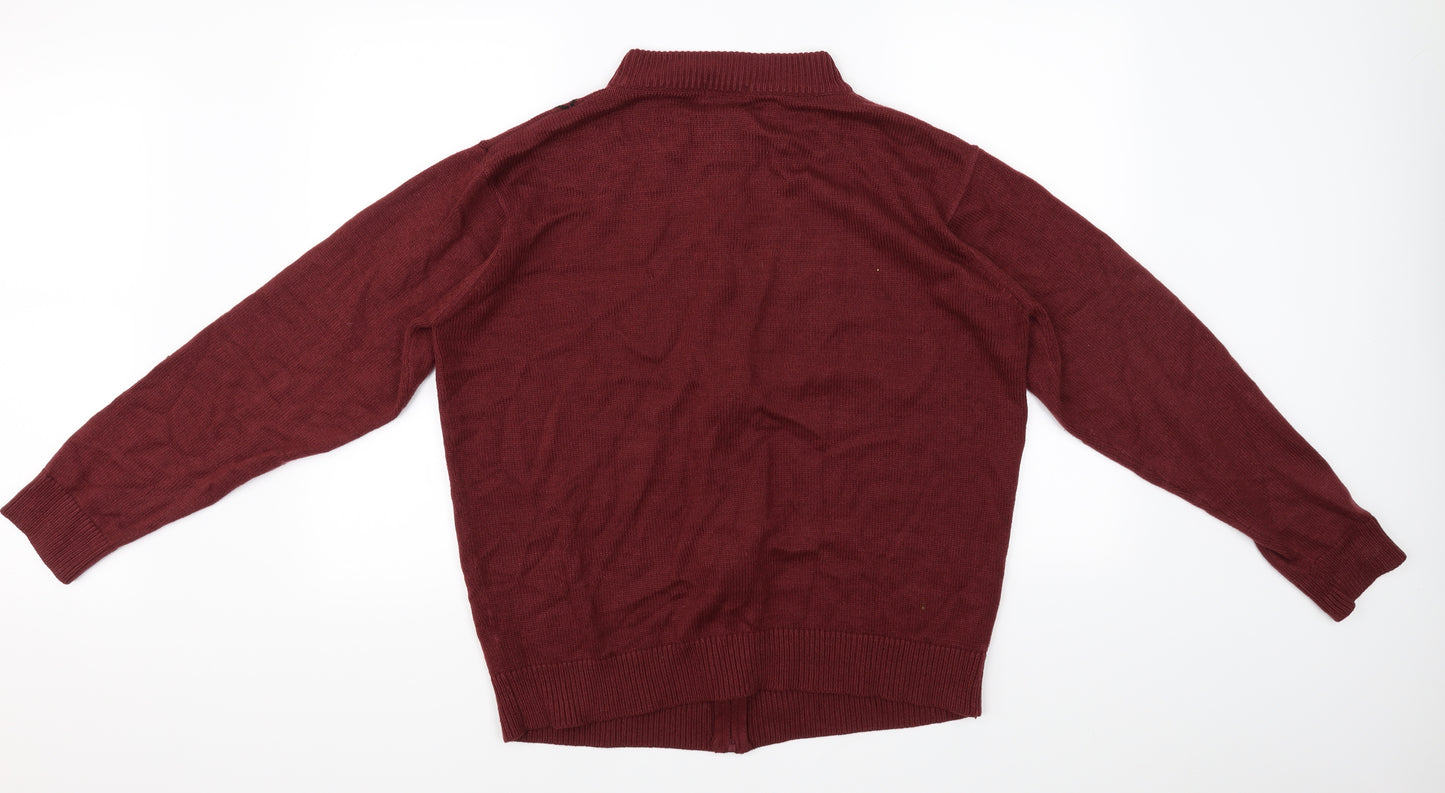 Damart Mens Red   Full Zip Jumper Size L