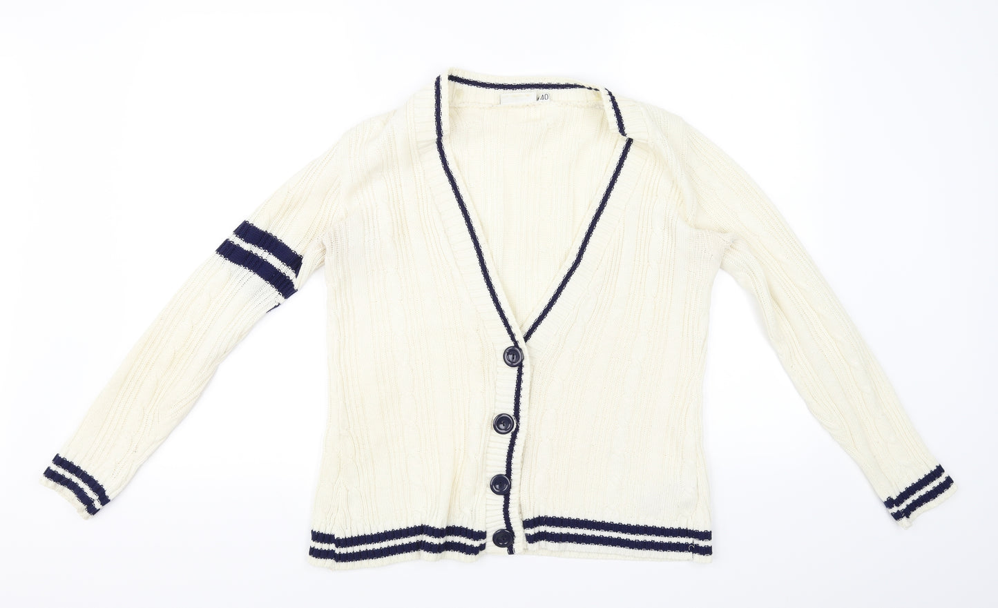 New Look Womens White   Cardigan Jumper Size 12