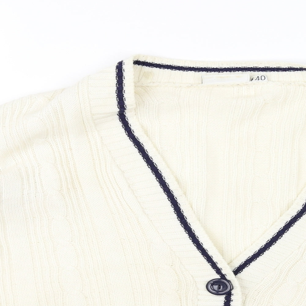 New Look Womens White   Cardigan Jumper Size 12