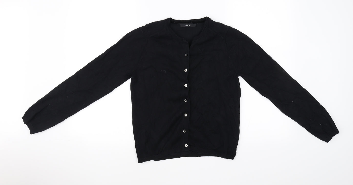 George Girls Black   Cardigan Jumper Size 12-13 Years