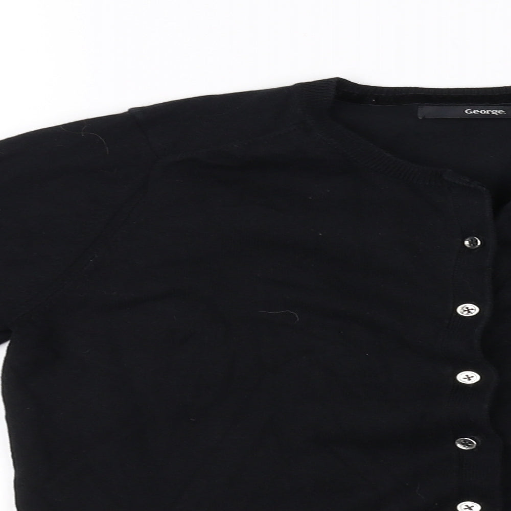 George Girls Black   Cardigan Jumper Size 12-13 Years