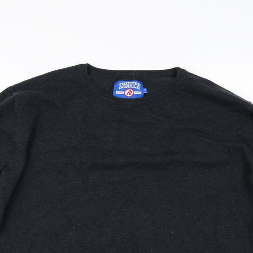 Twisted Gorilla  Mens Grey   Pullover Jumper Size M