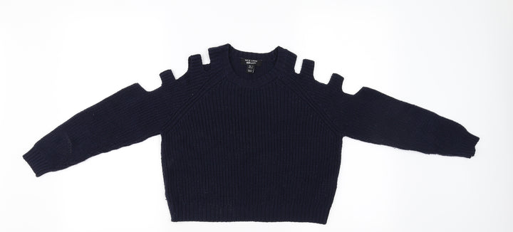 New Look Girls Blue Pullover Jumper Size 9 Years