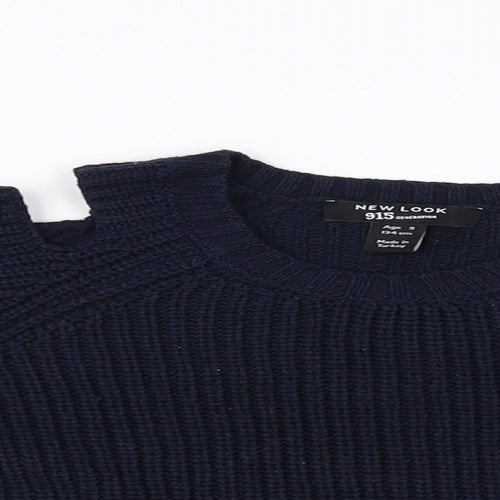 New Look Girls Blue   Pullover Jumper Size 9 Years