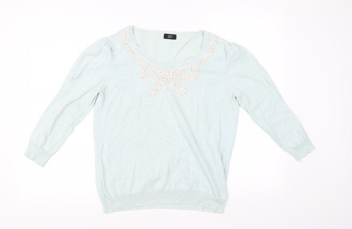 F&F Womens Blue Pullover Jumper Size 14