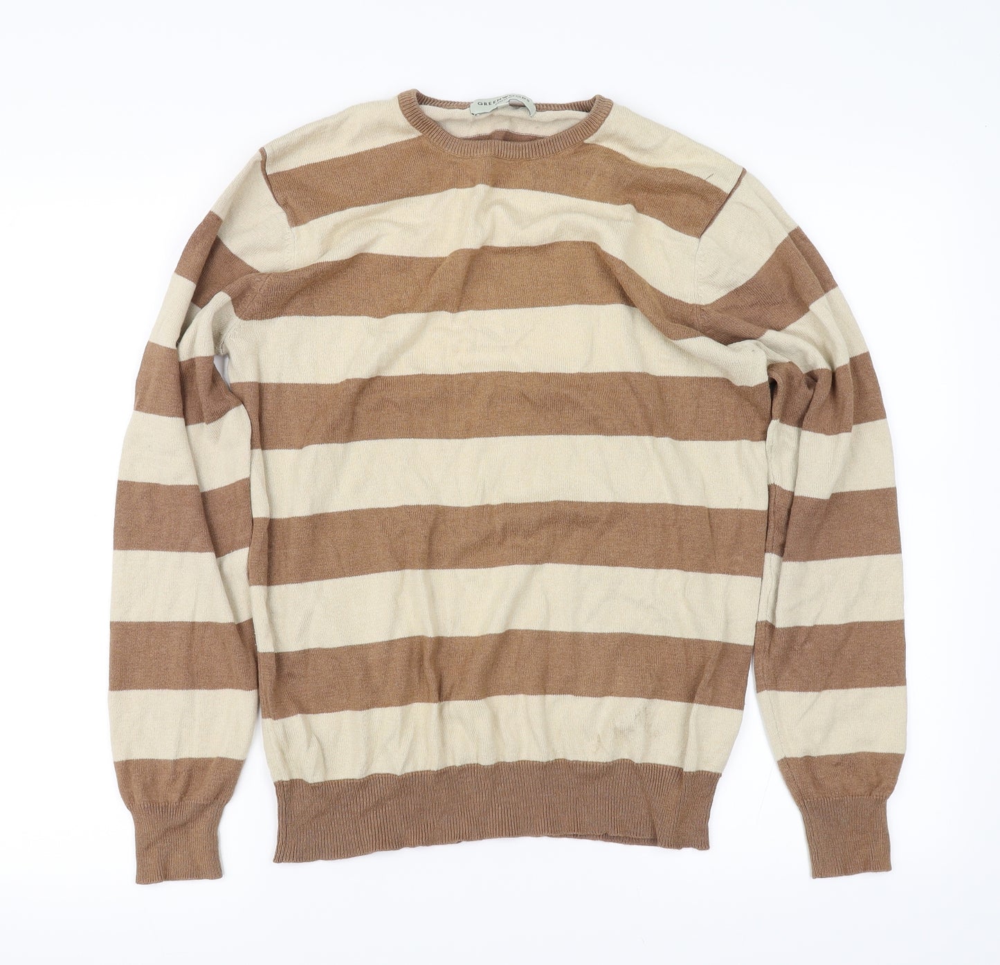 Greenwoods  Mens Clear Striped  Pullover Jumper Size S