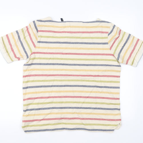 Seasalt Womens Ivory Striped  Pullover Jumper Size 12