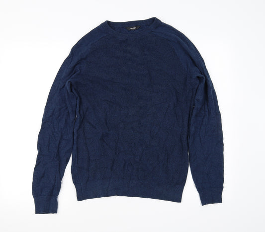 Front view of George men’s blue jumper, size S