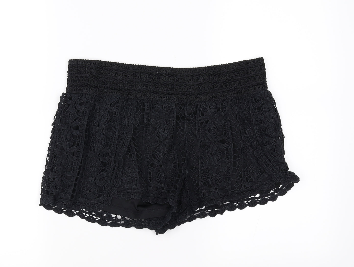 Rewind Womens Black   Sweat Shorts Size L