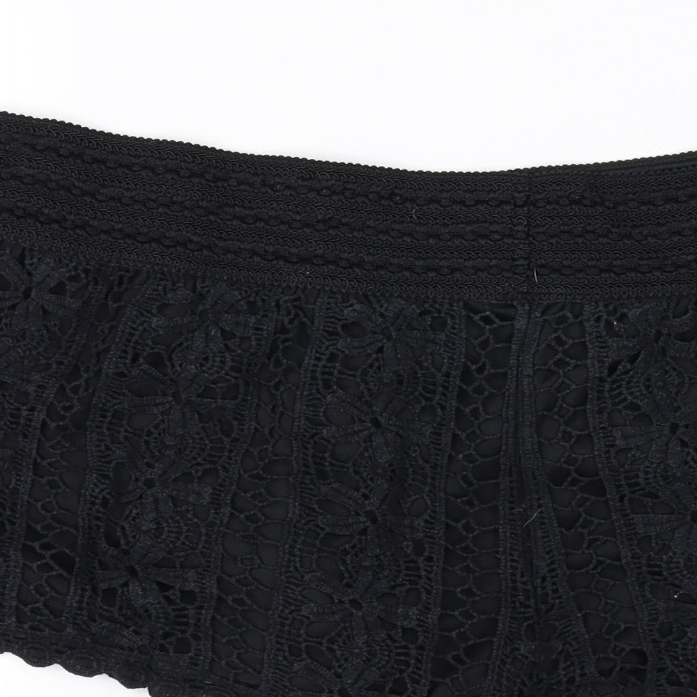 Rewind Womens Black   Sweat Shorts Size L
