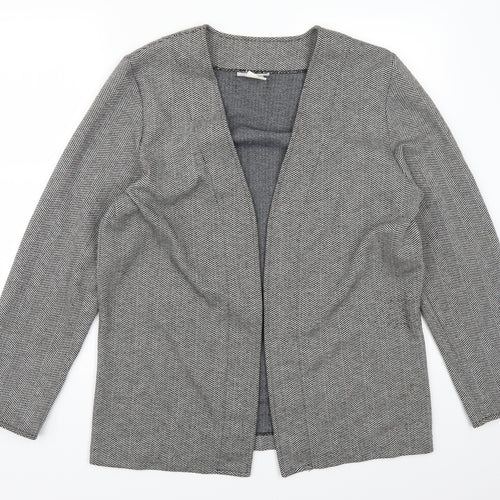 Weekends Womens Grey Herringbone  Cardigan Jumper Size M