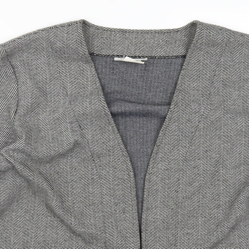 Weekends Womens Grey Herringbone  Cardigan Jumper Size M